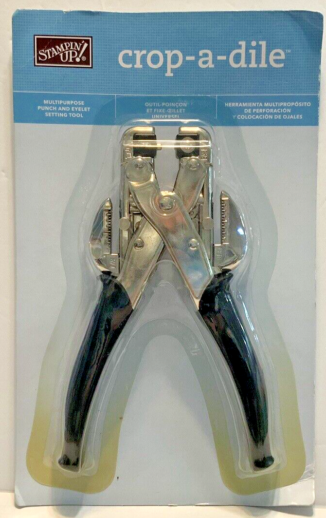 Stampin Up Crop A Dile Black Handle Mulitpurpose Punch and Eyelet Setting Tool