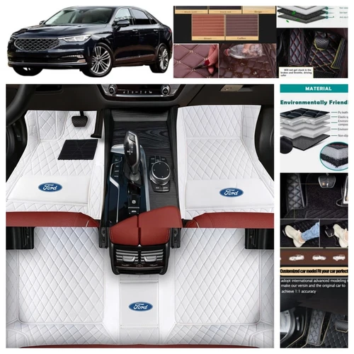 For Ford Taurus 2010-2019 Car Floor Mats PU Leather Waterproof Custom Carpets - Picture 21 of 36