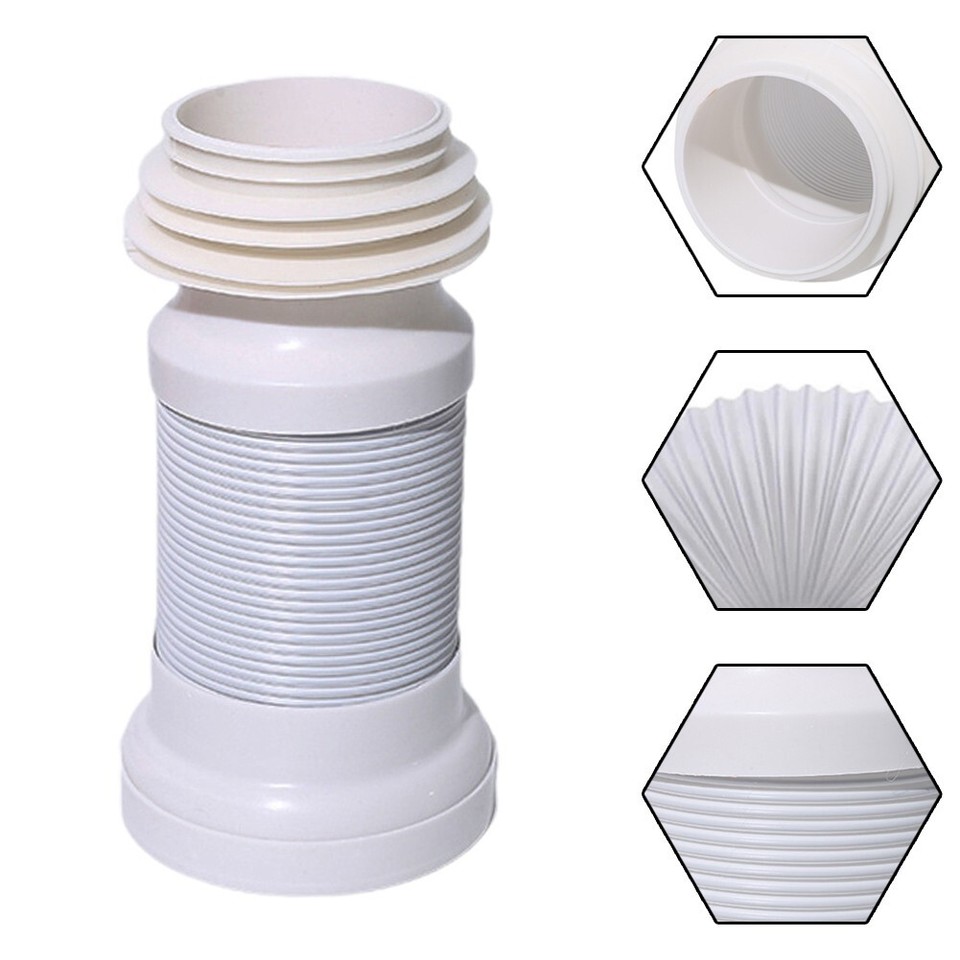 Home Fixtures WC Pan Connector Flexible Home Plumbing PVC Toilet Waste