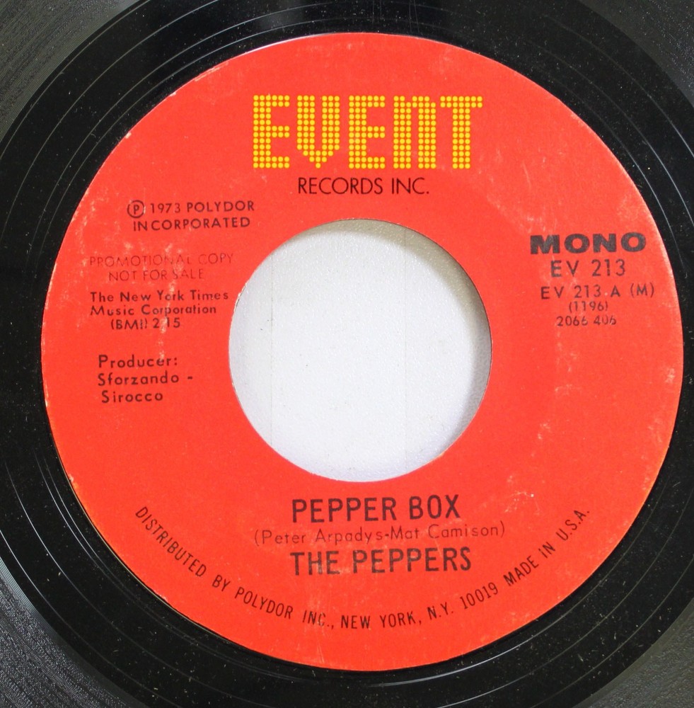 Rock Promo 45 The Peppers - Pepper Box / Pepper Box On Event Records