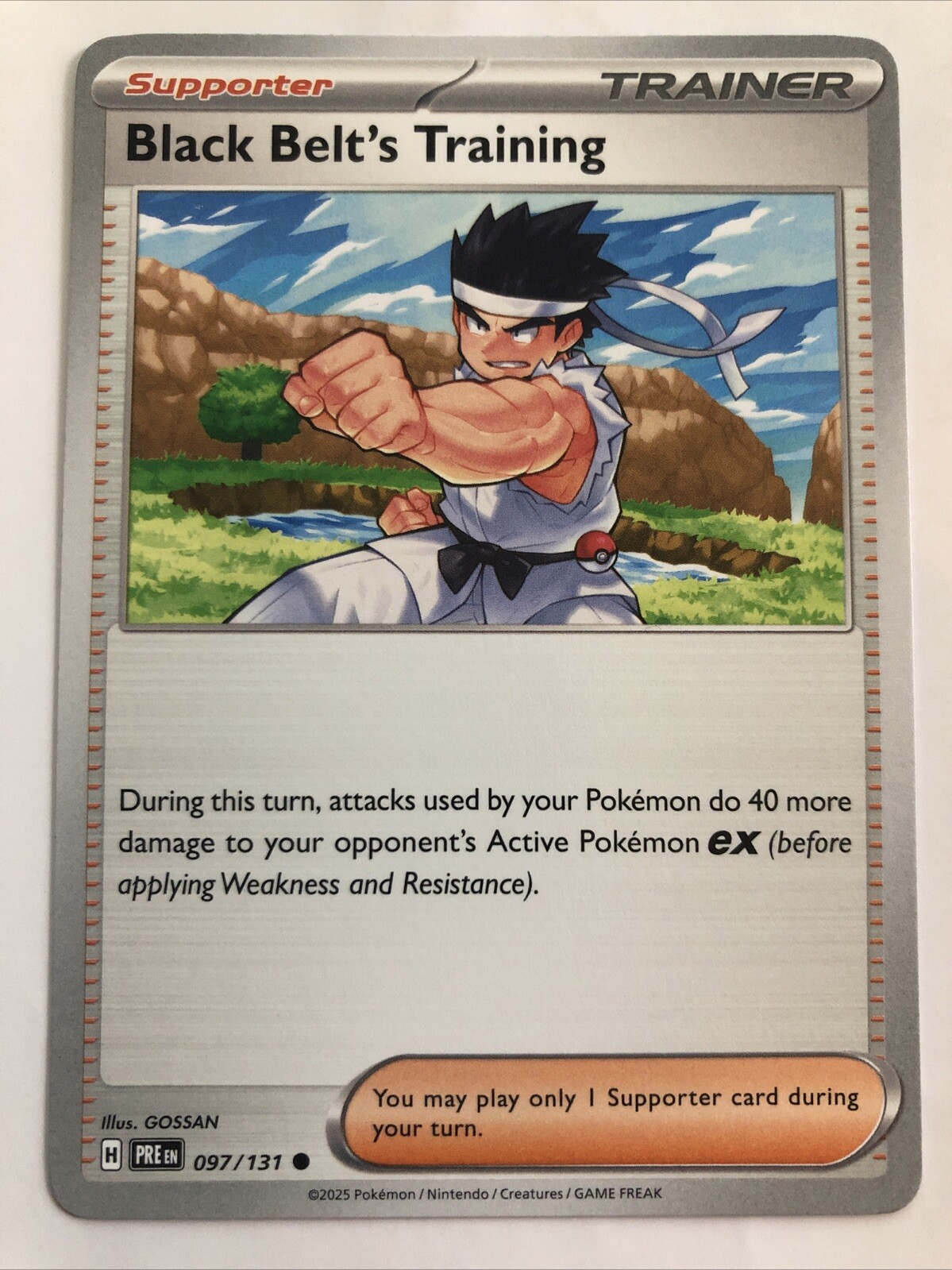 Pokémon TCG Prismatic Evolutions Black Belt's Training 097/131 NM