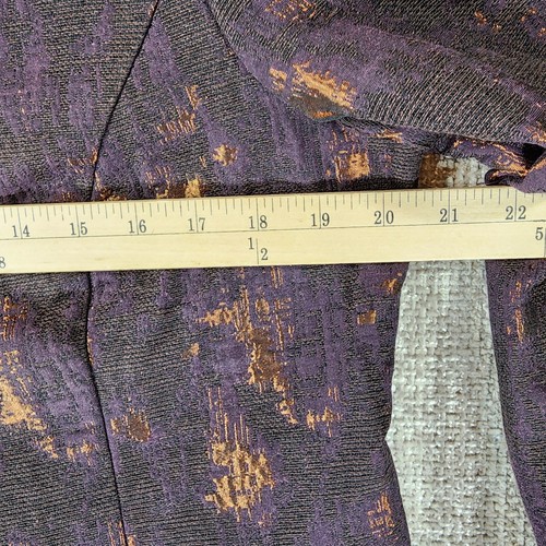 Coldwater Creek Bronze Burnish Jacket Womens 12 Purple Jaquard Blazer $129 NEW - Picture 6 of 13