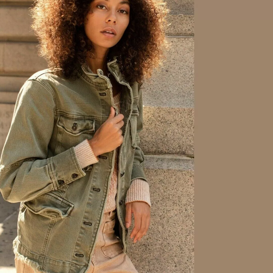 Olive army shop jacket womens