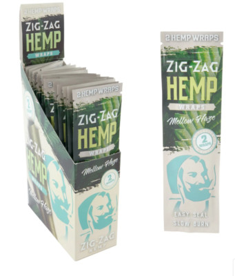 ZIG ZAG Natural Organic Wrap MELLOW HAZE Full Box 25 Pouch of 2 each