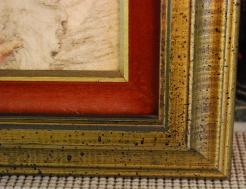 Stampa artistica disegno vintage incorniciato peter paul rubens "giovane donna con le mani piegate" - Foto 6 di 24