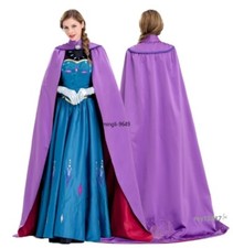 Cosplay Costume The Snow Queen Anna Dress Frozen Snow White Dress Long Cloak