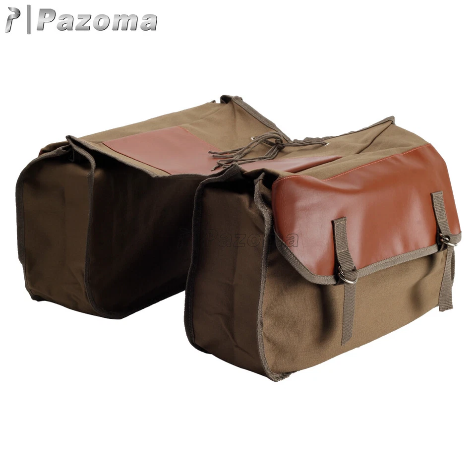 Водонепроницаемая холщовая седельная сумка большой емкости сумка для хранения мотоцикла для Honda - Изображение 3 из 4