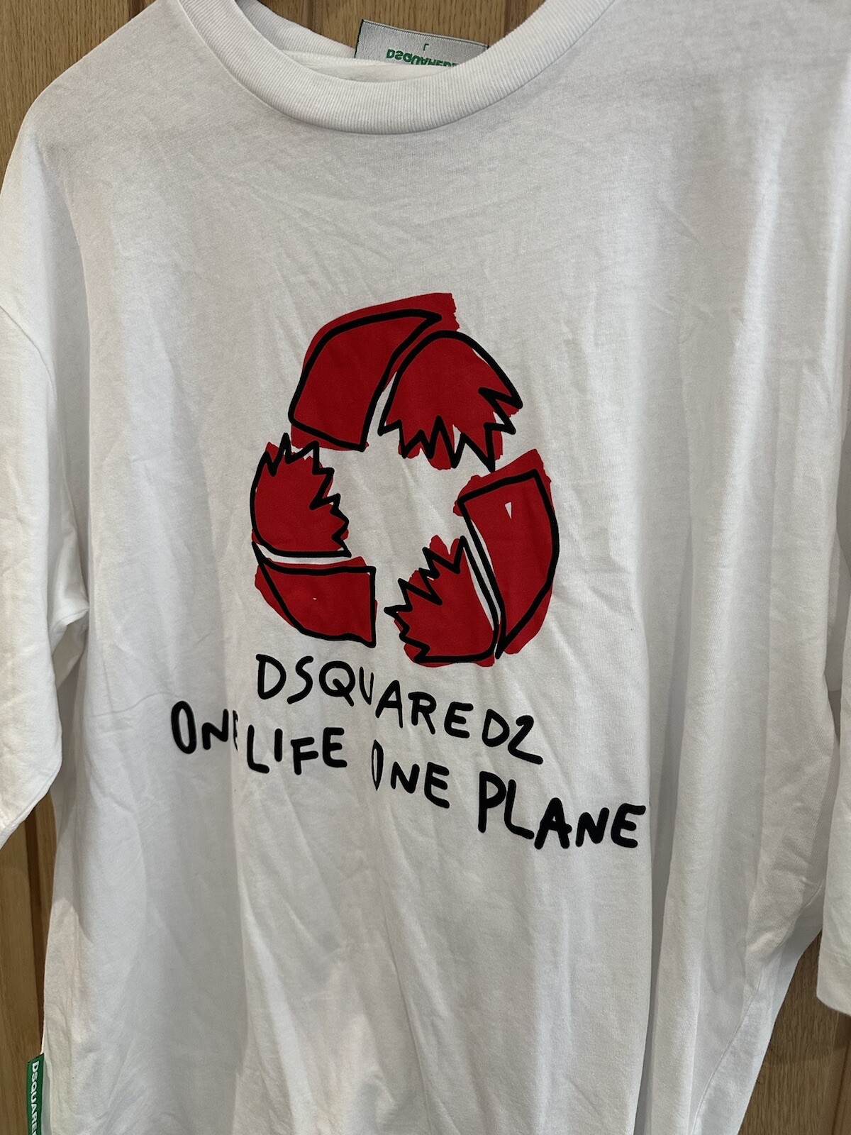DSQUARED2 Recycle Leaf T-shirt Size Large GENUINE RRP £250 #N10 image 3