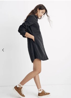 madewell black denim dress Three Ways to Wear a Black Denim Dress