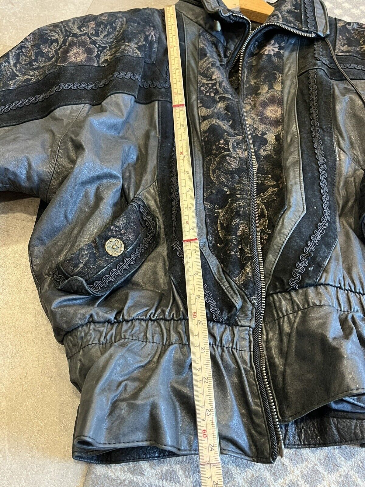 Vintage 80s G-III Leather Jacket Sz Medium Croppe… - image 7