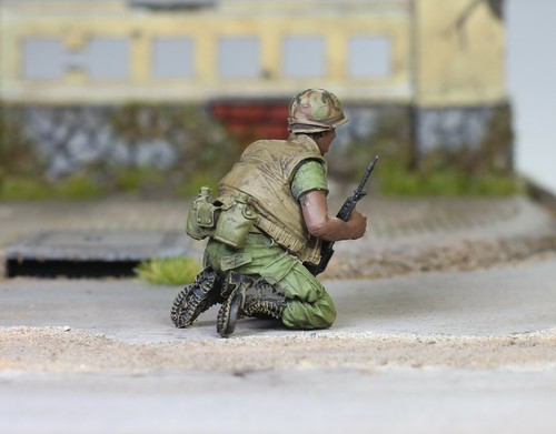 Preventa USMC en Batalla MauThan, 1968 Guerra de Vietnam 1:35 Pro Construido Modelo #1 - Imagen 6 de 7