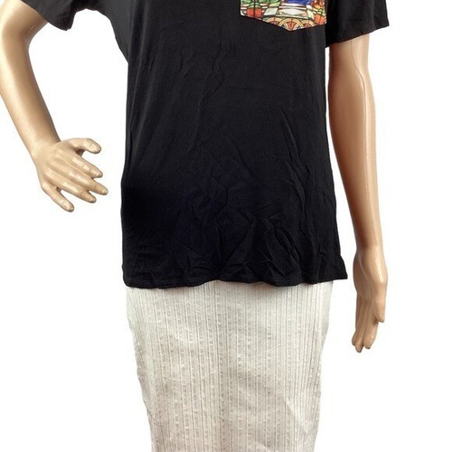 BlackMilk Cathedral Pocket Tee Size XS Black Short Sleeve - Picture 3 of 7