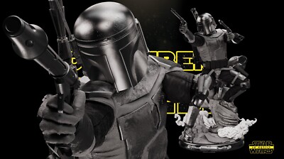 JANGO FETT Temuera Morrison Statue Star Wars Clone Wars Resin Model Kit