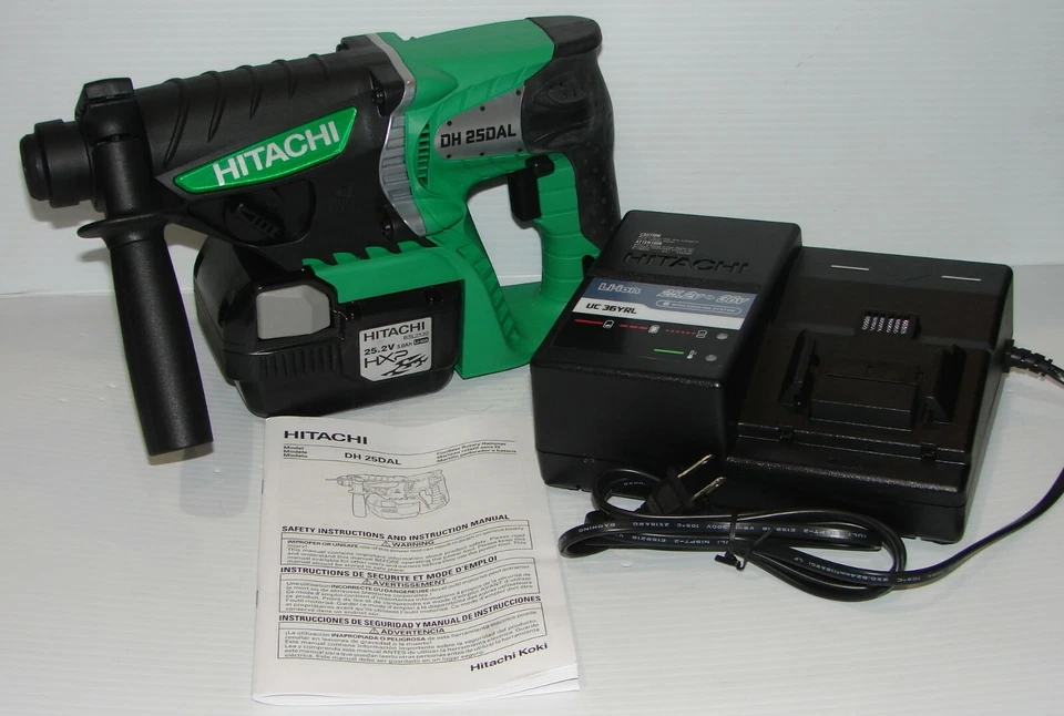 Kit Hitachi DH25DAL 25.2V Litio Ion 3.0Ah Batería SDS-Plus Taladro percutor rotativo Foto 2 de 2