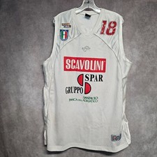 Maglia LBA Champ Italy 2006 Scavolini Spar Pesaro Royce bianca 18 giochi indossata 2XL