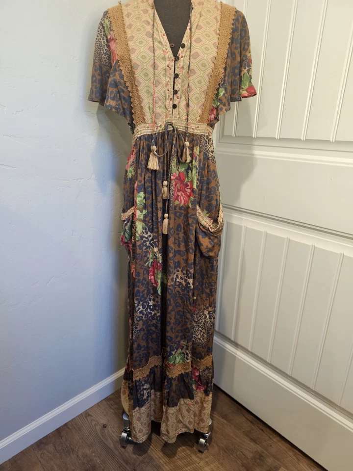 Tulle & Batiste Leopard Dress Brown XS