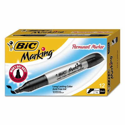Bic marker perm chisel grip Black gpmm11bk (070330323216)
