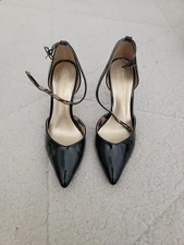 CHRISTIAN SIRIANO For Payless Women's 6 Black Patent Pointed Toe Heel Shoes