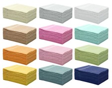 New Cheap Hand Towels Budget Quality 300 Gsm Set of 12 Solid Colours