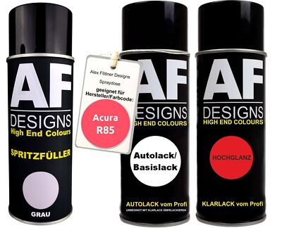 Spritzfüller Set für Acura R85 Cairns Coral Klarlack Spritzfüller Grundierung Sp
