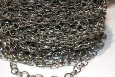 25ft 8x6mm Silver Cable Chain links unsoldered 1 day Ship