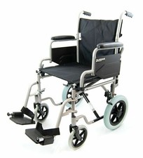 Roma 1150 Transit Standard Steel Wheelchair with Fold Down Back