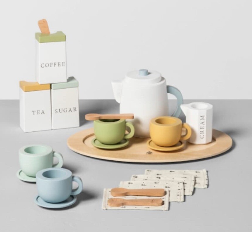 Hearth & Hand with Magnolia Wooden Toy Tea Set Retired Set! 3