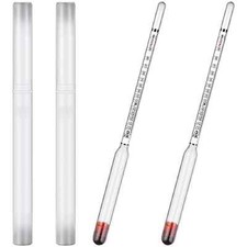2x Alcohol Hydrometers Alcohol Meter Distilling Spirit Brandy Liquor Proof 0-200