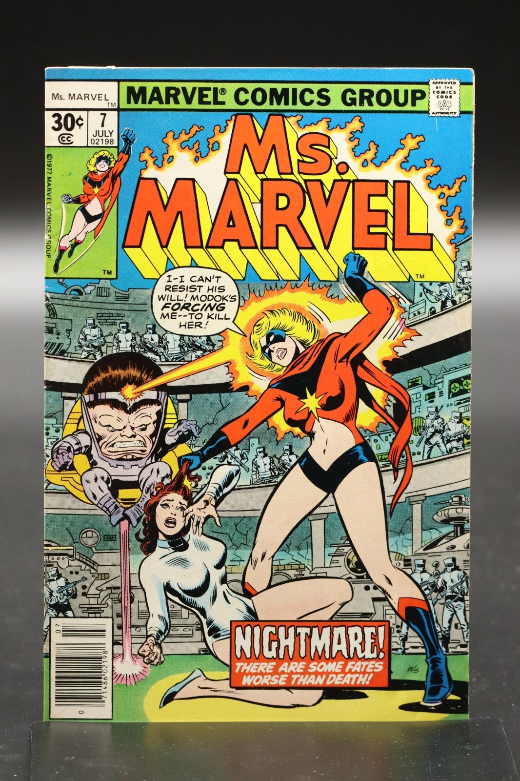 Ms. Marvel (1977) #7 John Buscema MODOK Cover Jim Mooney 1st Agent 17 FN