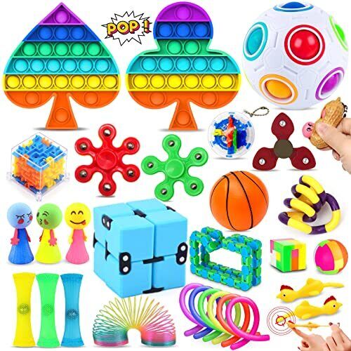Rainbow Fidget Toy Set, 30 Pcs Sensory Toys for Autism ADHD, Stress - Picture 1 of 5