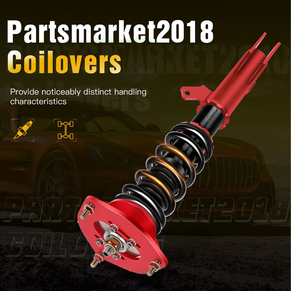 For 2003-08 Toyota Matrix E130 Coilovers Shock Suspension Spring Kits Adj Height - Image 2 of 4