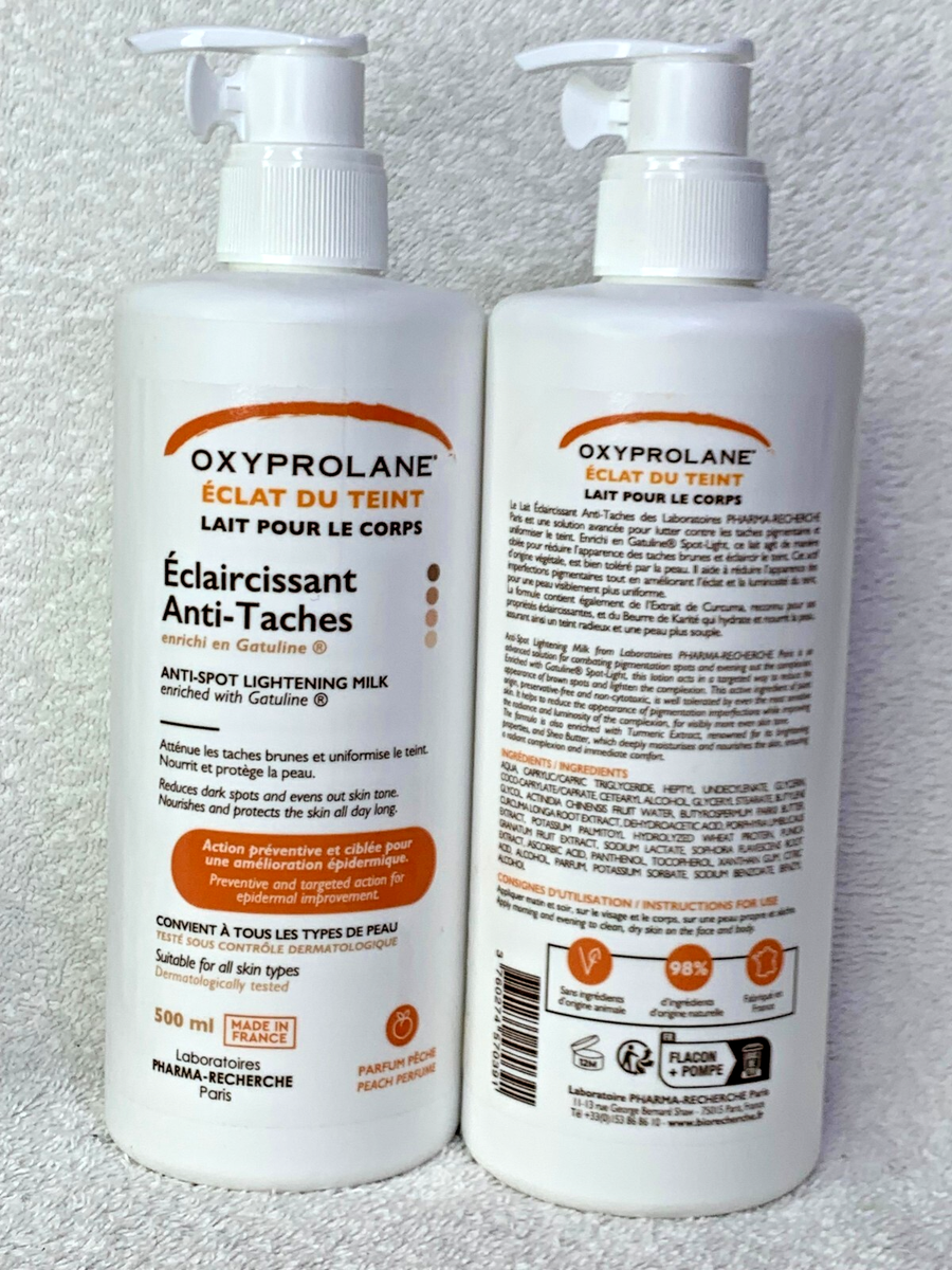 Lait Et Gel Douche OXYPROLANE Succes White - Éclaircissant, Exfoliant, 1000ml+500ml, Neuf - Bio Naturel