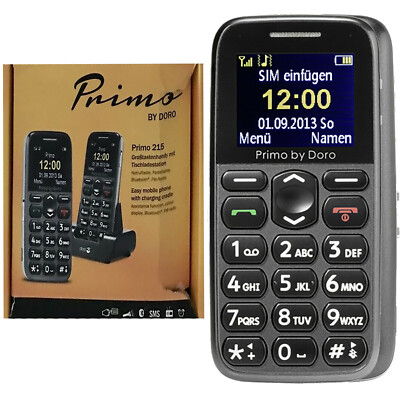 BNIB Doro Primo 215 Single Sim Anthracite Factory Unlocked 2G GSM