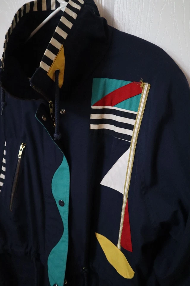 Chaqueta cortavientos Mulberry Street Coat de colección talla M 100 % algodón náutico preppy Foto 4 de 4