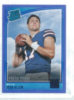 JOSH ALLEN 2018 DONRUSS RATED ROOKIE PRESS PROOF BLUE RC #304 | eBay
