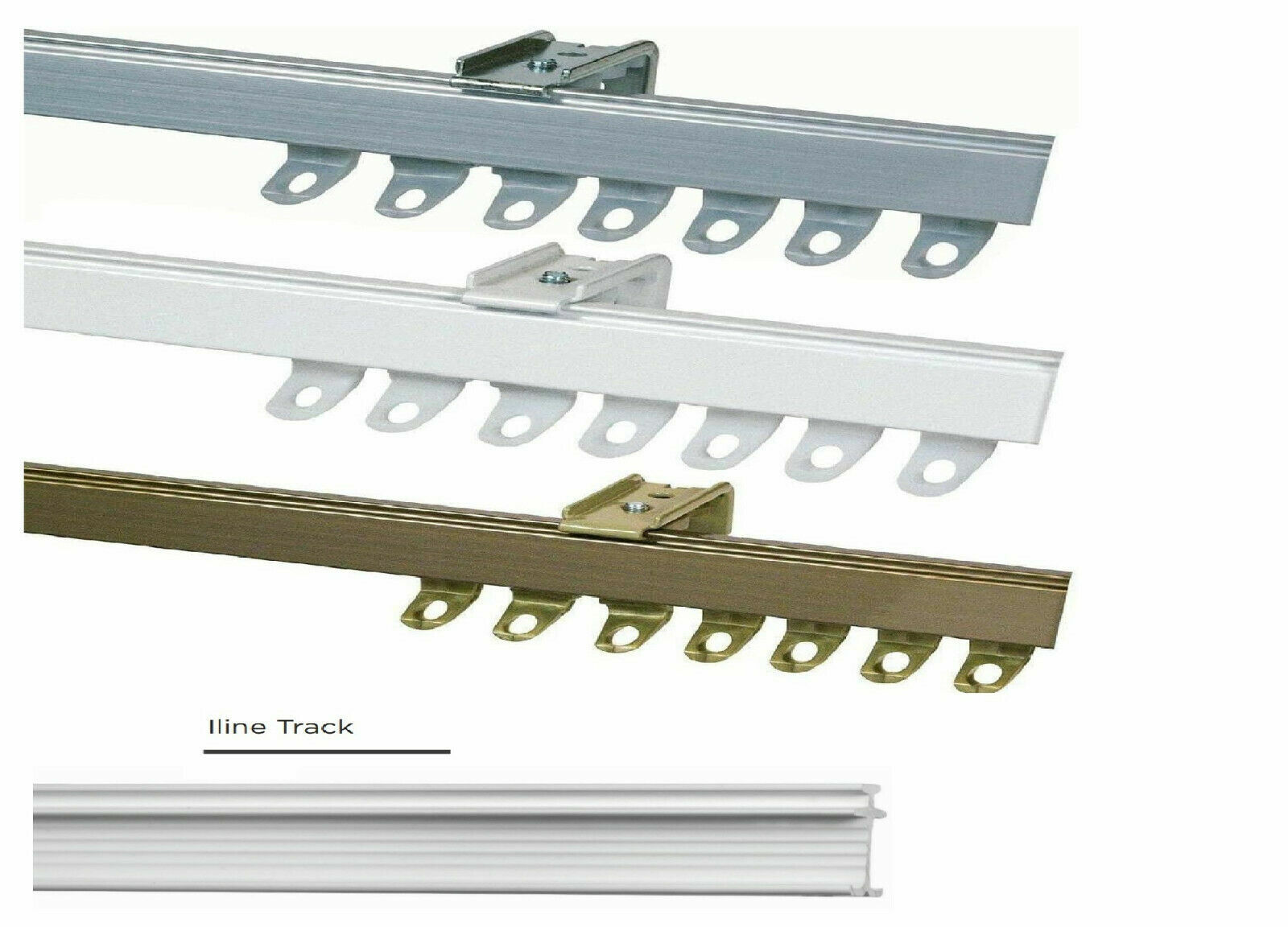 Speedy Fineline Aluminium Straight or Bay Windows Curtain Track ...