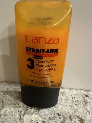 Vintage LANZA STRAIT-LINE 3 Temporary Curl Relaxer & Smoother 6.7 Fl. Oz.