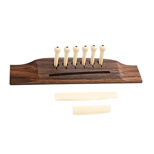 Acoustic Guitar Rosewood Bridge Saddle Nut Pins for 6 String Replace