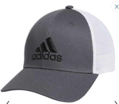 Sale* Mens Adidas Stretch Golf Cap- S/M Onix