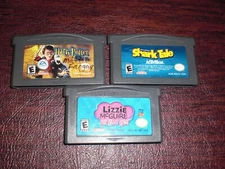 Harry Potter Chamber of Secrets Shark Tale Lizzy McGuire Game Boy Advance GBA