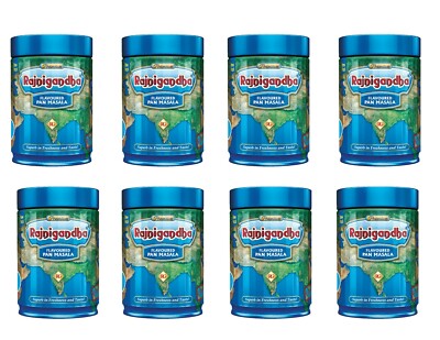 Rajnigandha Mouth Freshener Premium Flavoured Pocket Pan Masala 100gX8 Tin Dabba