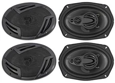 (4) Rockville RV69.4A 6x9" 4-Way Car Speakers 2000 Watts/440w RMS CEA Rated