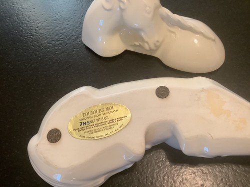 Toujours Moi Ceramic Unicorn Empty White Milk Bath Container - Picture 3 of 4