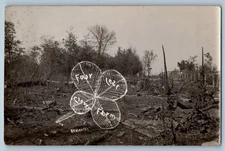 c1910's Four Leaf Clover Farm Ironton Minnesota MN RPPC Photo Antique Postcard