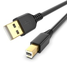 6FT Printer Cable to USB 2.0, High Speed A B 6.6 Feet, Black