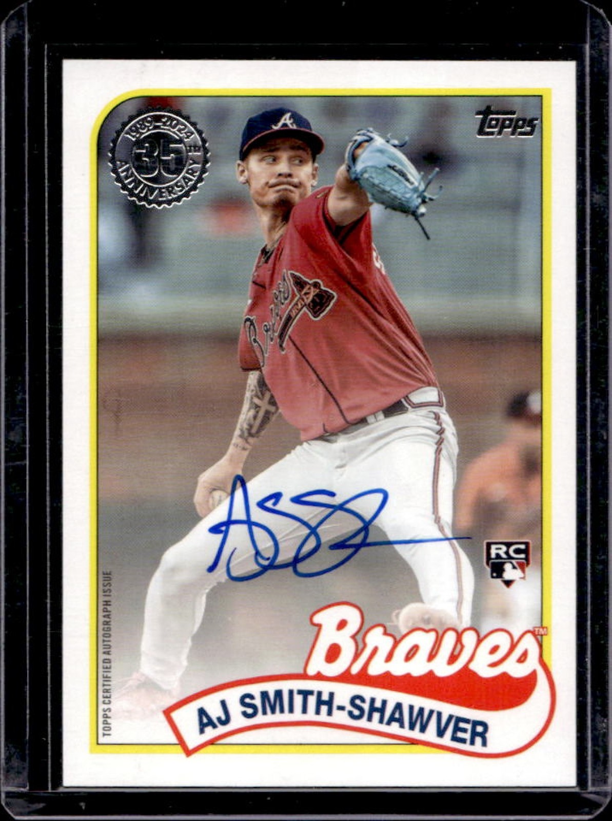 2024 Topps Update AJ Smith-Shawver 1989 Auto RC Rookie #89BA2-AS Braves