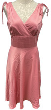 Alfred Sung Renaissance Satin Dress Confetti Pink Sleeveless New Size 6
