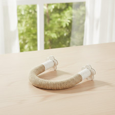 Rotating Wood Bird Perch, U-Shaped Parrot Cage Accessory