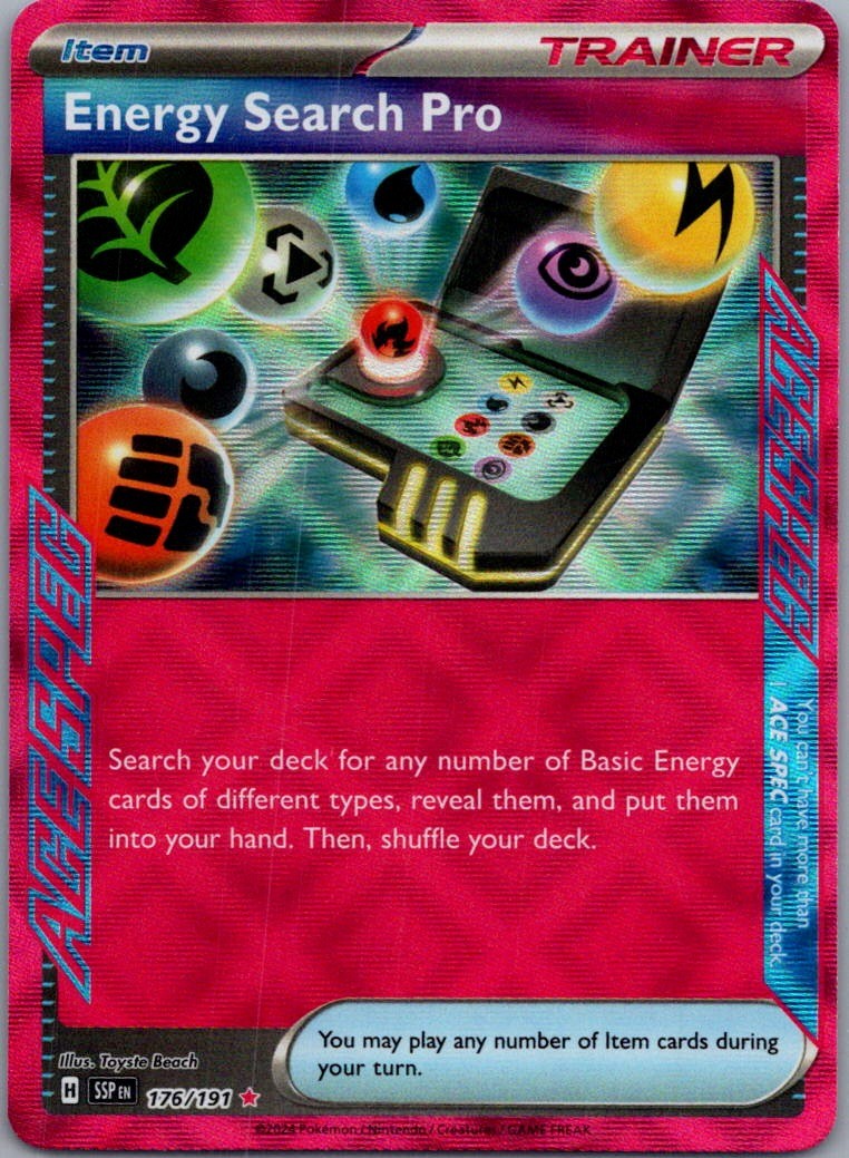 Energy Search Pro ACE SPEC Rare SV08: Surging Sparks 176/191 NM