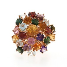 Rose Gold Citrine Amethyst Aquamarine Vintage...